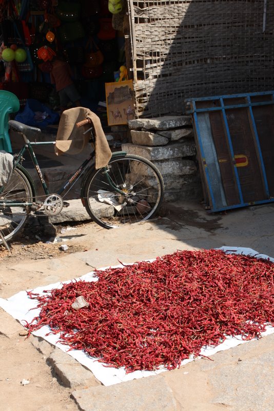 Sundried chillies.